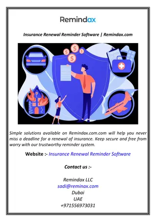 Insurance Renewal Reminder Software | Remindax.com