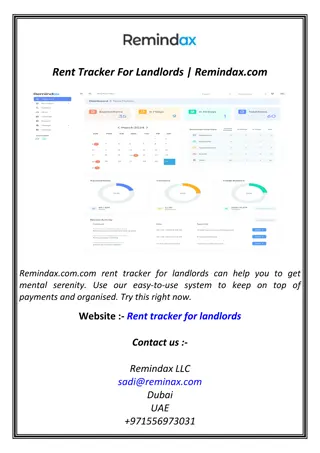 Rent Tracker For Landlords | Remindax.com