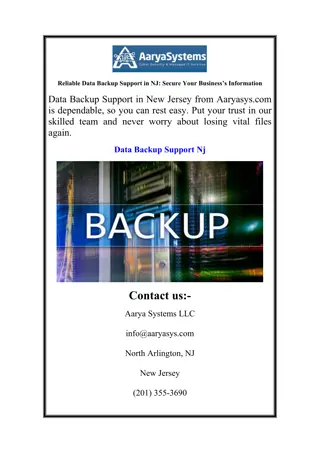 Reliable Data Backup Support in NJ Secure Your Business’s Information