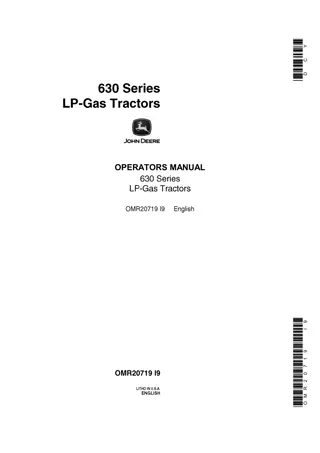 John Deere 630 Series LP-Gas Tractors Operator’s Manual Instant Download (Publication No.OMR20719)