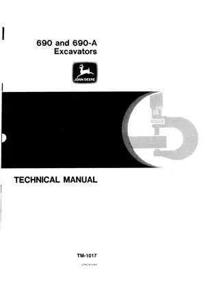 JOHN DEERE 690 EXCAVATOR Service Repair Manual Instant Download