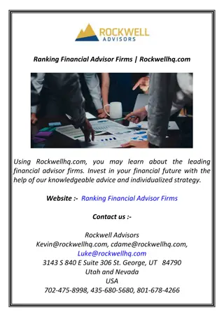 Ranking Financial Advisor Firms | Rockwellhq.com