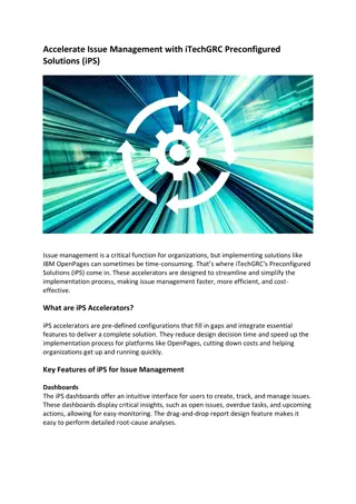 Accelerate Issue Management with iTechGRC Preconfigured Solutions
