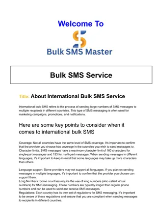 About International Bulk SMS Service