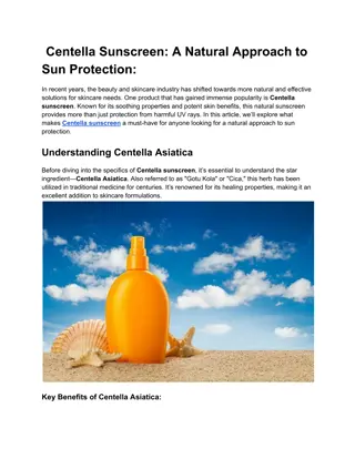 Centella Sunscreen_ A Natural Approach to Sun Protection