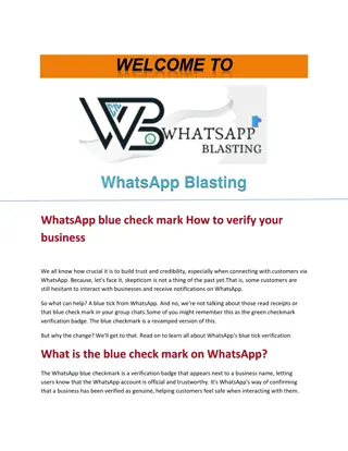 WhatsApp blue check mark How to verify your business