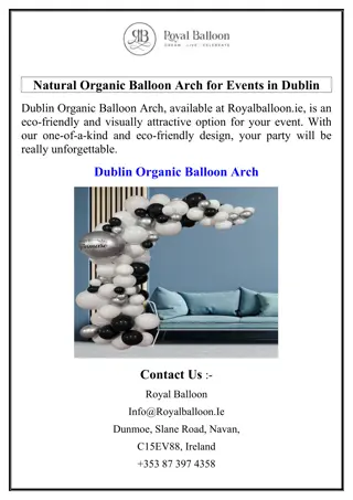 Natural Organic Balloon Arch for Events in Dublin