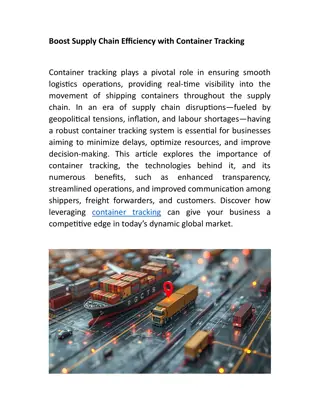 Boost Supply Chain Efficiency with Container Tracking