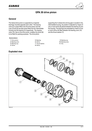 CLAAS ATLES 946-926 RZ (Type A01) Tractor Service Repair Manual Instant Download