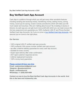 USA Top Site Buy Verified Cash App Accounts