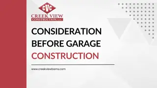 Consideration Before Garage Construction