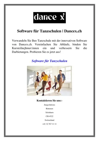 Software für Tanzschulen  Dancex.ch