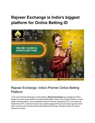 Rajveer Exchange is India's biggest platform for Online Betting ID