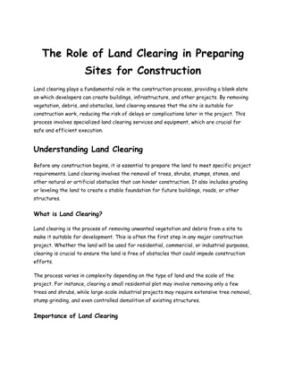 The Role of Land Clearing in Preparing Sites for Construction