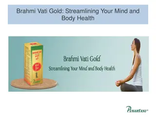 Brahmi Vati Gold Streamlining Your Mind and Body Health