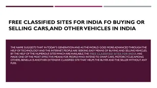 Free Classified Sites for India fo Buying or Selling Cars in India