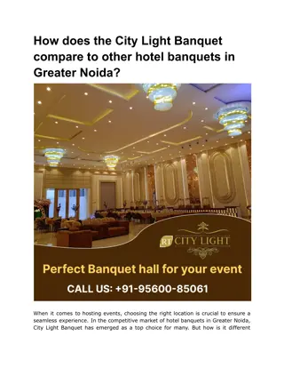 How does City Light Banquet compare to other hotel banquets in Greater Noida