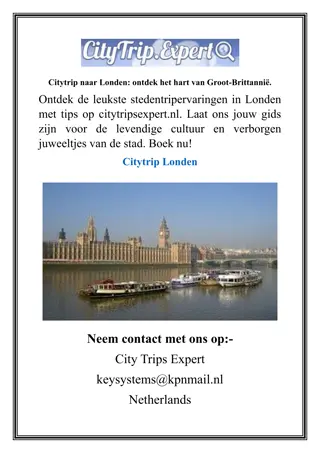 Citytrip naar Londen ontdek het hart van Groot-Brittannië.