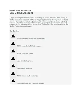 Buy GitHub Account with 100 % Security