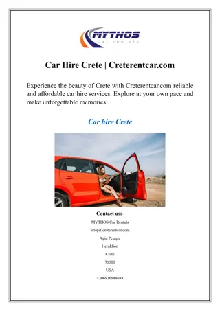 Car Hire Crete  Creterentcar.com