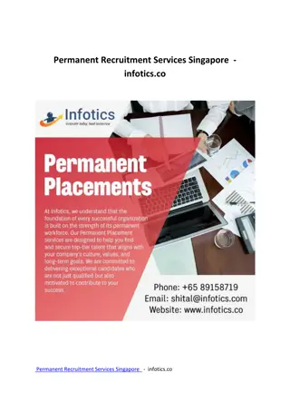 Permanent Recruitment Services Singapore  -  infotics.co