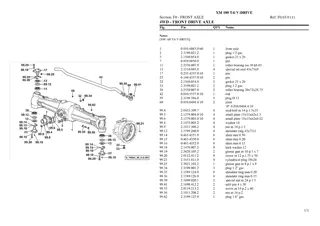 HURLIMANN xm 100 t4i v-drive Tractor Parts Catalogue Manual Instant Download