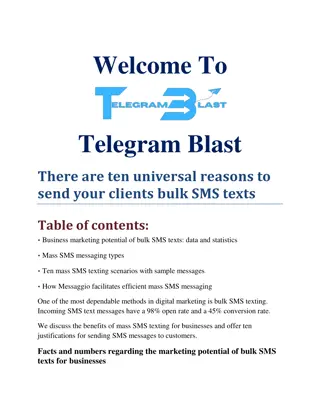 There are ten universal reasons to send your clients bulk SMS texts