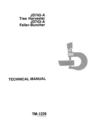 John Deere JD743A Feller Buncher Service Repair Manual Instant Download