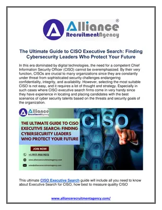 The Ultimate Guide to CISO Executive Search Finding Cybersecurity Leaders Who Protect Your Future