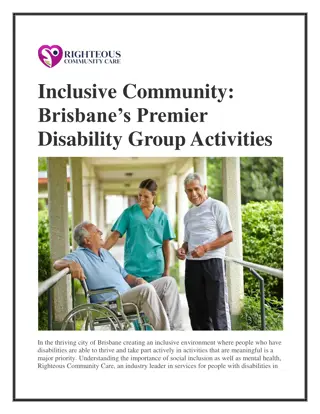 Inclusive Community Brisbane’s Premier Disability Group Activities