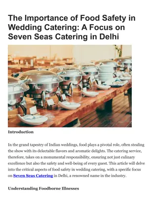 The Importance of Food Safety in Wedding Catering