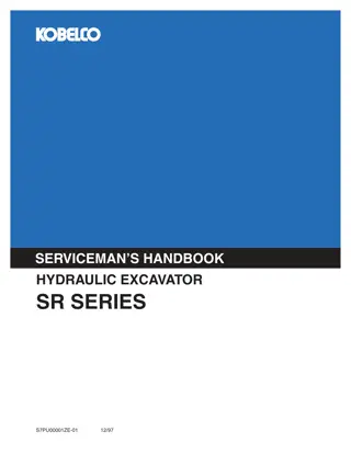 Kobelco SR SERIES (SK15SR, SK20SR, SK25SR, SK30SR, SK35SR, SK40SR, SK45SR) SERVICEMAN’S HANDBOOK Instant Download (Book Code No. S7PU00001ZE-01)