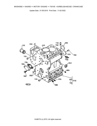 Kubota B4200D Tractor Parts Catalogue Manual Instant Download