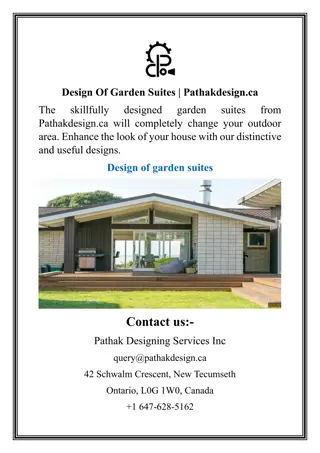 Design Of Garden Suites  Pathakdesign.ca