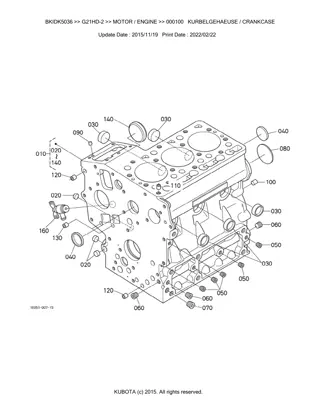 Kubota G21HD-2 Garden Tractor Parts Catalogue Manual Instant Download (Publishing ID BKIDK5036)