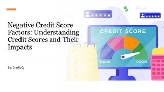 Negative Credit Score Factors: Understanding Credit Scores and Their Impacts​