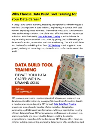 Data Build Tool Training | Top DBT Training