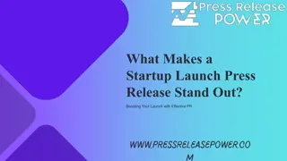 What Makes a Startup Launch Press Release Stand Out