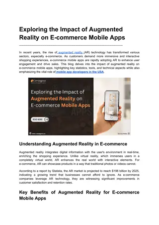 Exploring the Impact of Augmented Reality on E-commerce Mobile Apps