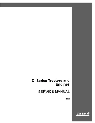 CASE IH D DO DC DCS Series Tractor Service Repair Manual Instant Download