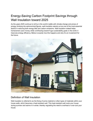 Energy-Saving Carbon Footprint Savings through Wall Insulation toward 2025