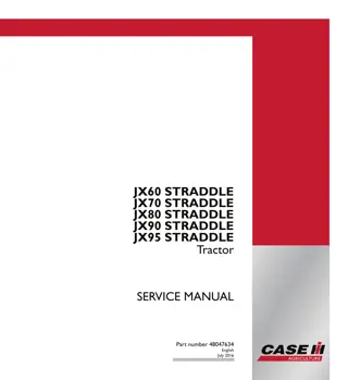 CASE IH JX60 STRADDLE  JX70 STRADDLE  JX80 STRADDLE  JX90 STRADDLE  JX95 STRADDLE Tractor Service Repair Manual Instant Download (Part Number 48047634)