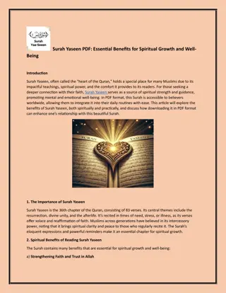 Surah Yaseen PDF: Essential Benefits for Spiritual Growth and Well-Being