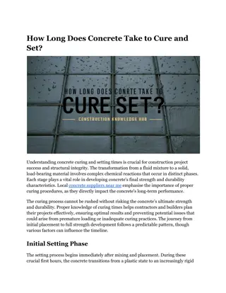 How Long Does Concrete Take to Cure and Set