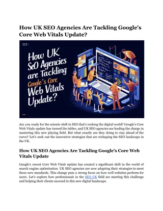 How UK SEO Agencies Are Tackling Google's Core Web Vitals Update_