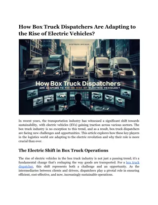 How Box Truck Dispatchers Are Adapting to the Rise of Electric Vehicles?