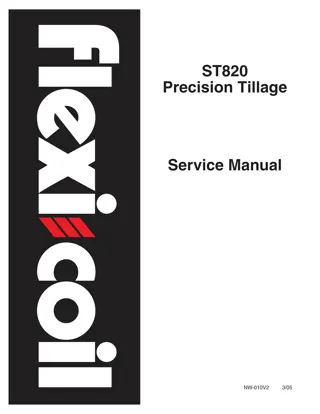 Flexi-Coil ST820 Precision Tillage Service Repair Manual Instant Download (Part Number NW-010V2)