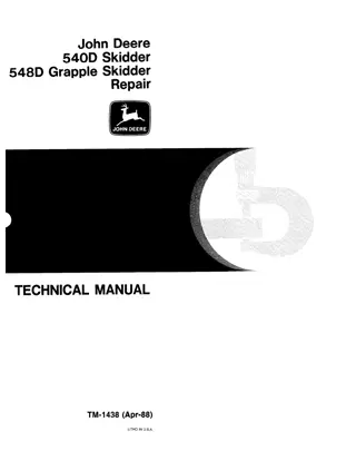 JOHN DEERE 540D SKIDDER, 548D GRAPPLE SKIDDER Service Repair Manual Instant Download