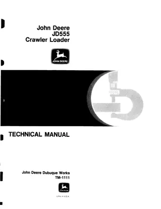 JOHN DEERE 555 CRAWLER LOADER Service Repair Manual Instant Download