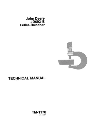 JOHN DEERE JD693B Feller-Buncher Service Repair Manual Instant Download